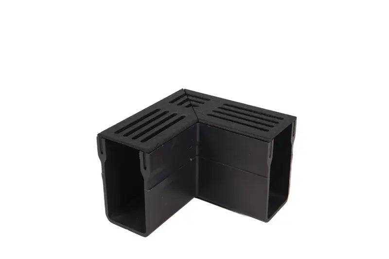 Star Drain 65/100 Hoekstuk - Premium Zwart (Aluminium)