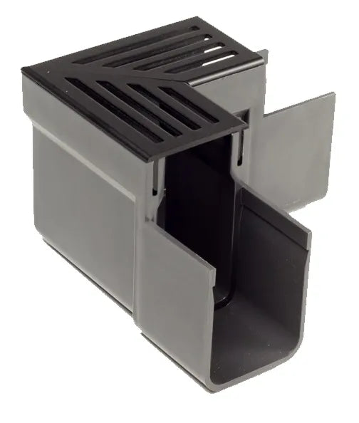 Hexa Slim-Line Zwart Hoek 90o