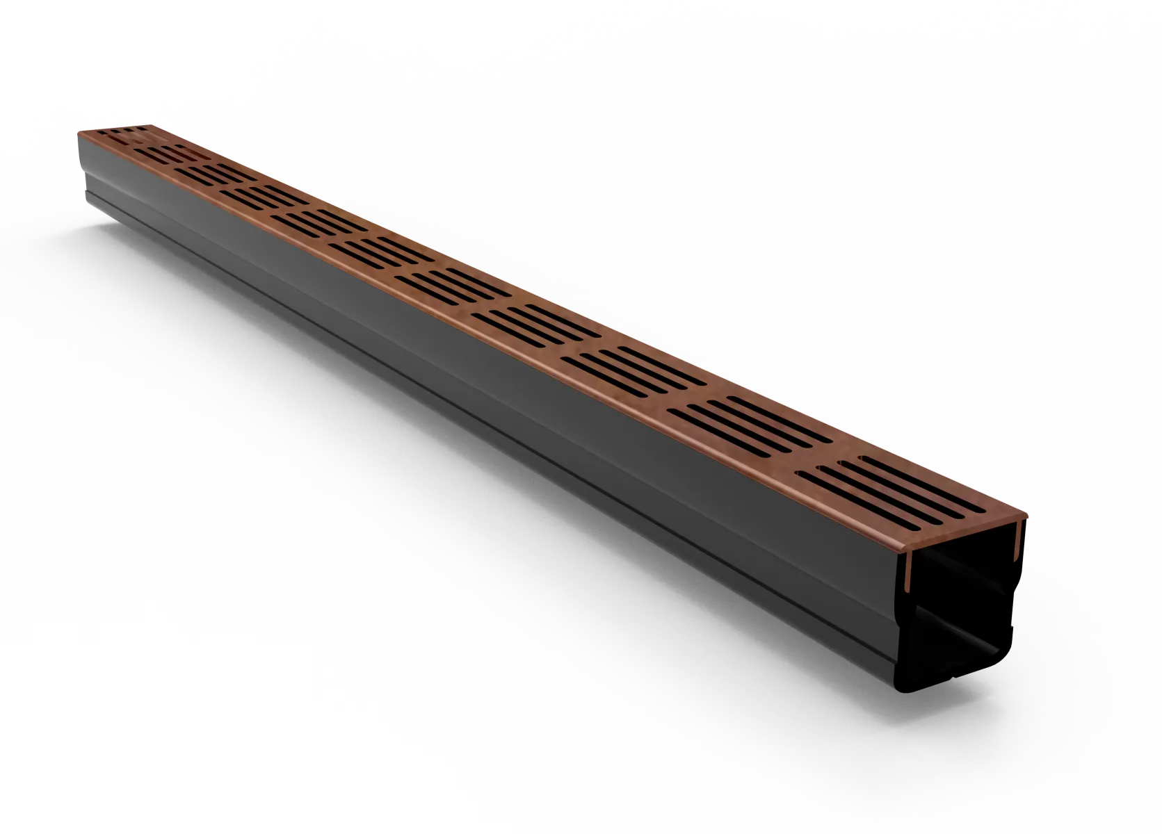 Star Drain Mini 65/60 Lijngoot-Roestbruin(Cortenstalen)100cm