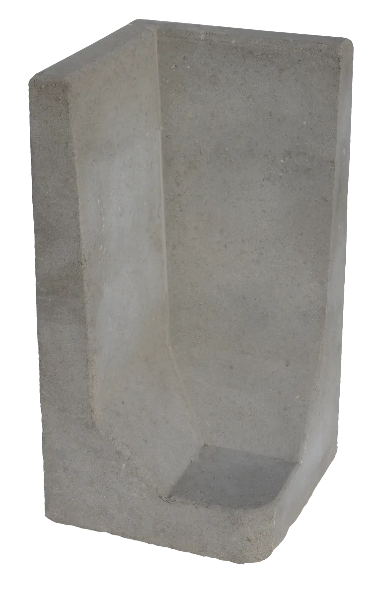 L-Hoekelement 80x40x40cm Grijs