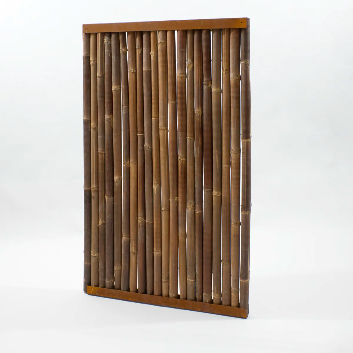 Bamboescherm donker 180x182cm - Cortenstaal