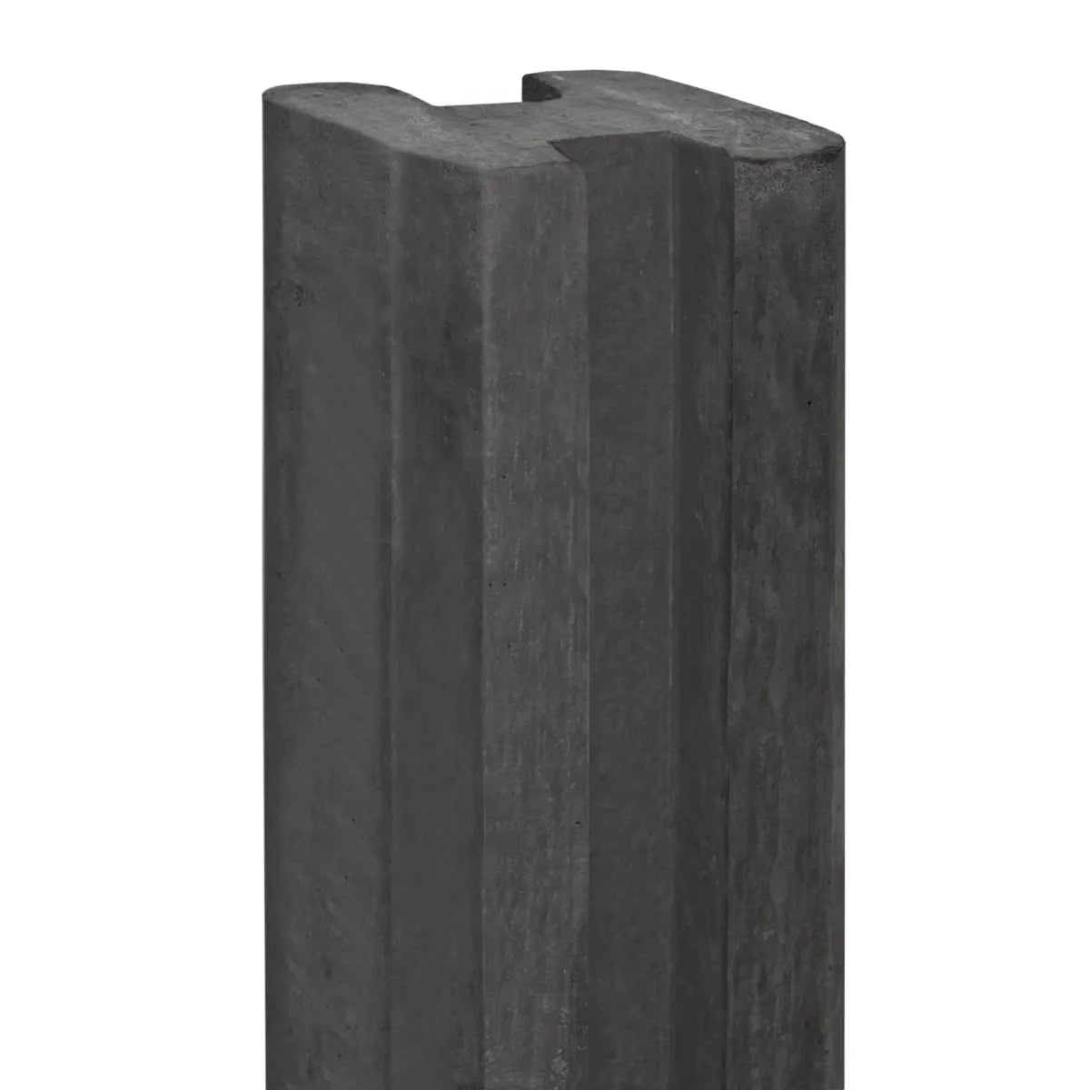 Beton-sleufpaal Zaan 10x10x275 antraciet Vlakke kop