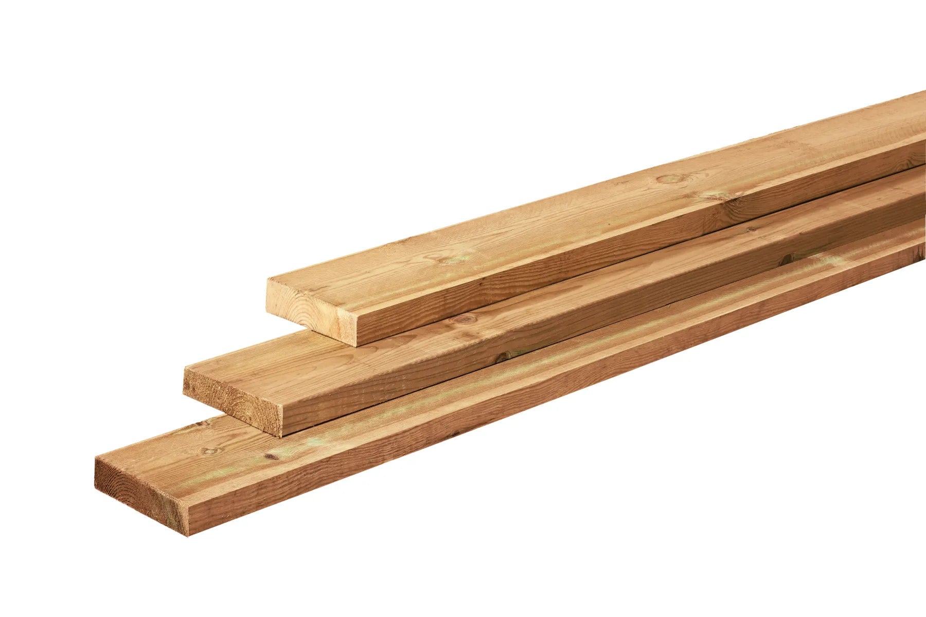NE Grenen Dekdeel 2,8x19,5x400cm 1 Zijde Glad 1 Zijde Fijnbezaagd Groen Geïmpregneerd