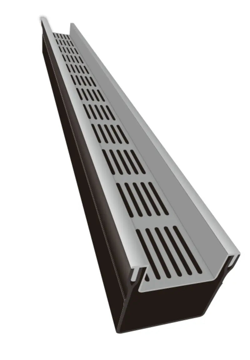 Top Stone 100/100 Lijngoot - Grijs (Aluminium) 100cm