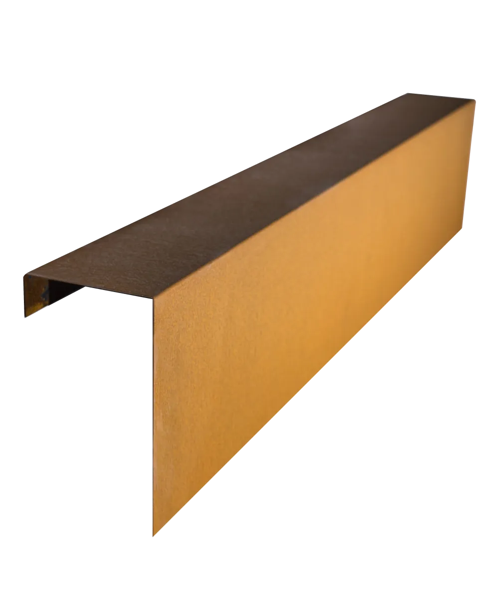 Overzetprofiel Muurblok Recht 150x30x15,8cm Corten