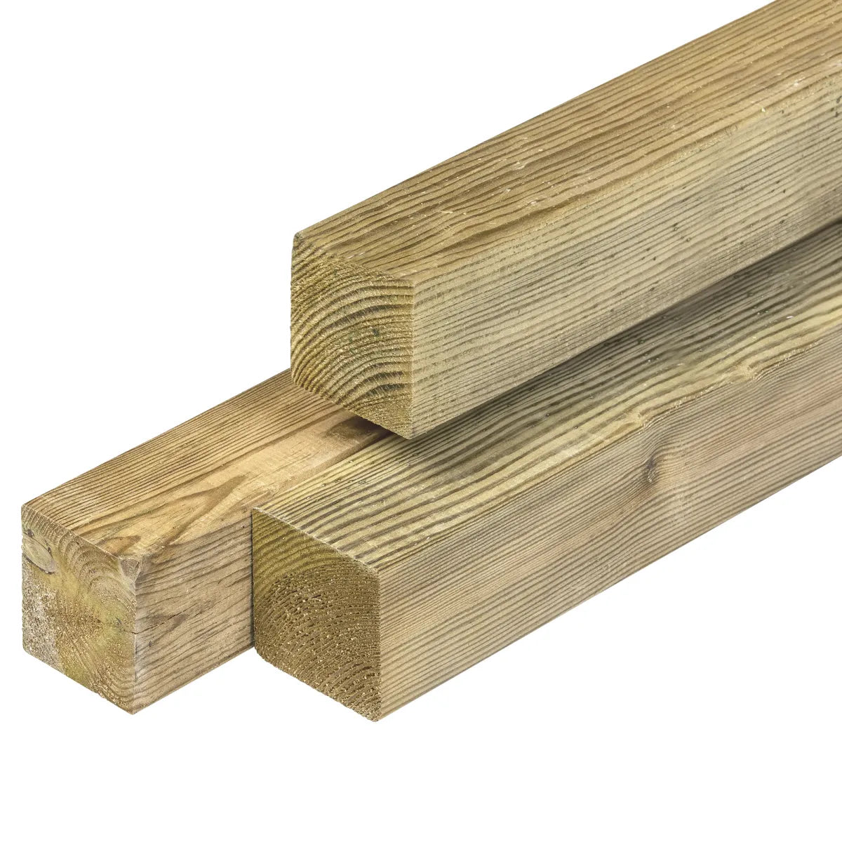 ME grenen Paal 6,8x6,8x270cm Geschaafd Groen Geimpregneerd