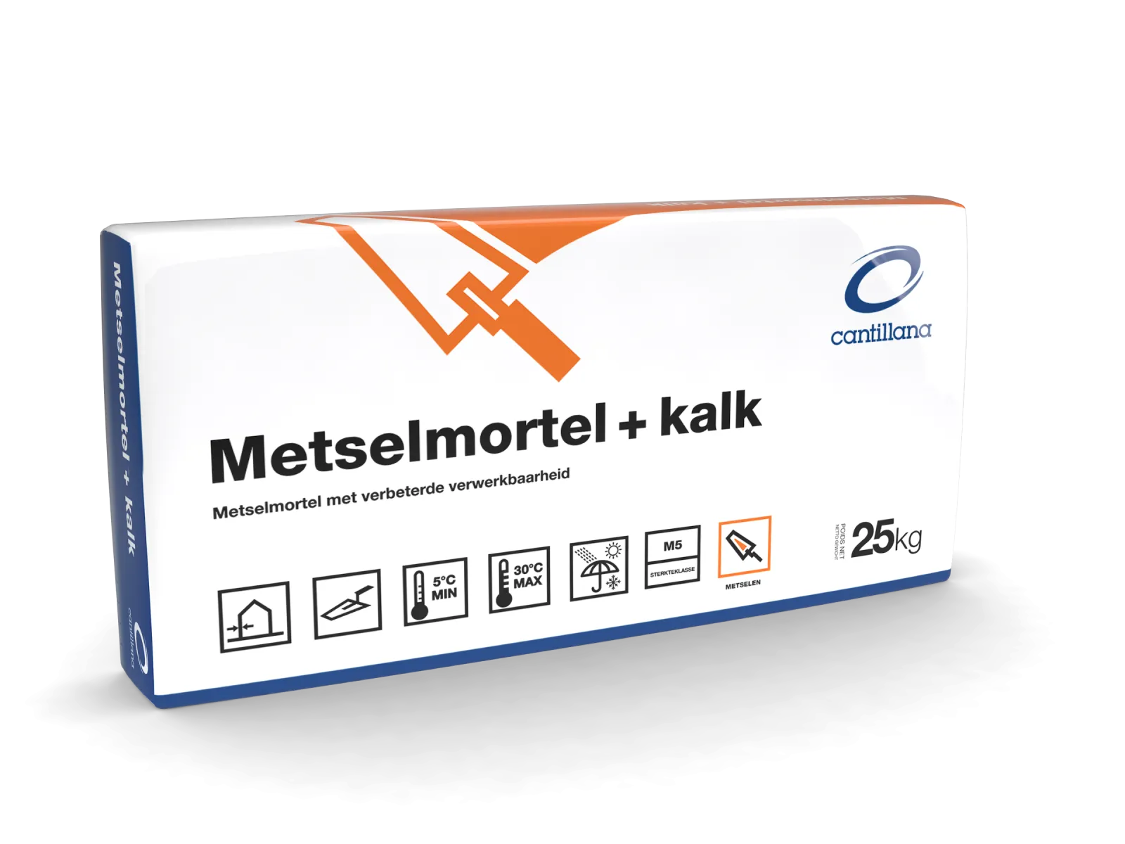 Cantillana Metselmortel+kalk 120 M5 A/B PE zak 25kg