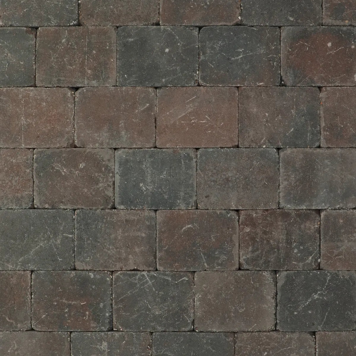 Trommelsteen 15x20x6 bruin/zwart genuanceerd