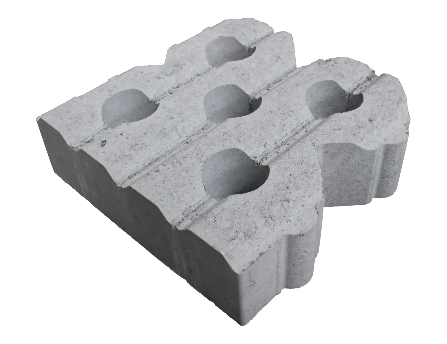 Grasbetontegel type L 40x40x12(40 cm. zijde vlak) K85912  BK25 GRN+