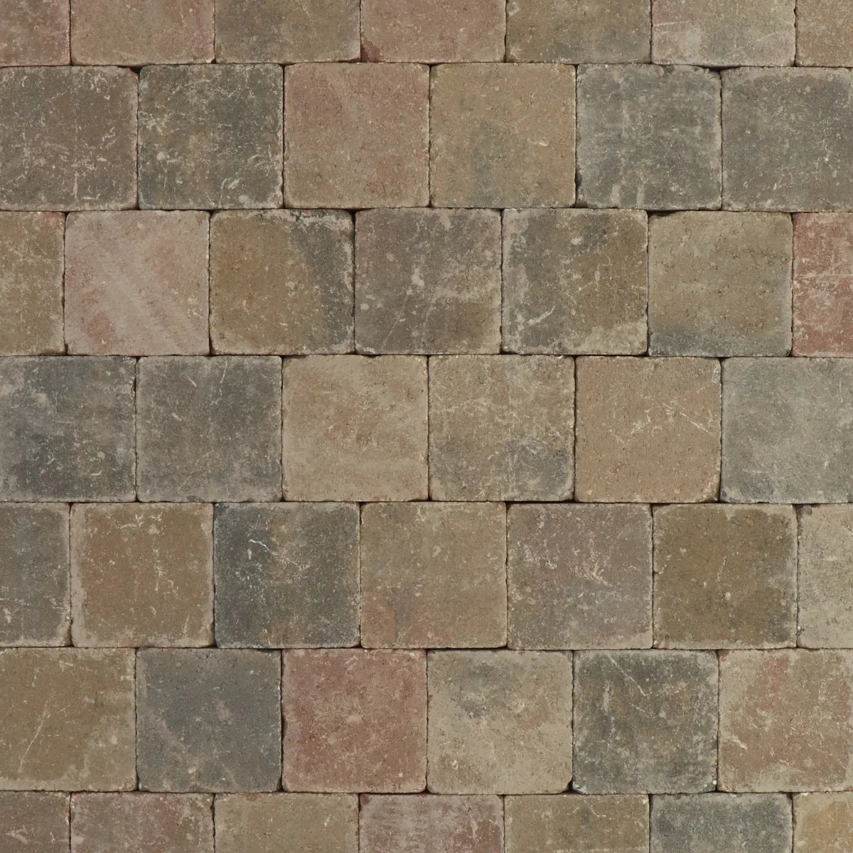 Trommelsteen 15x15x6 brons genuanceerd