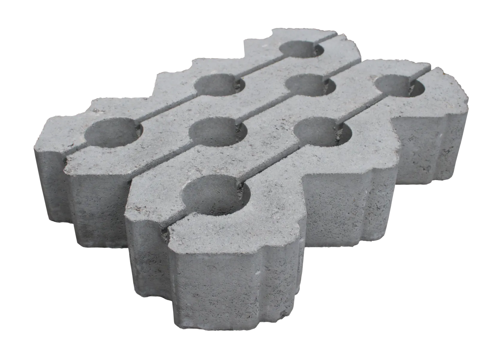 Grasbetontegel type I 40x60x12 GRIJS 03 (bovenzijde vlak + rondom hol-dol) K85912  BK25 GRN+