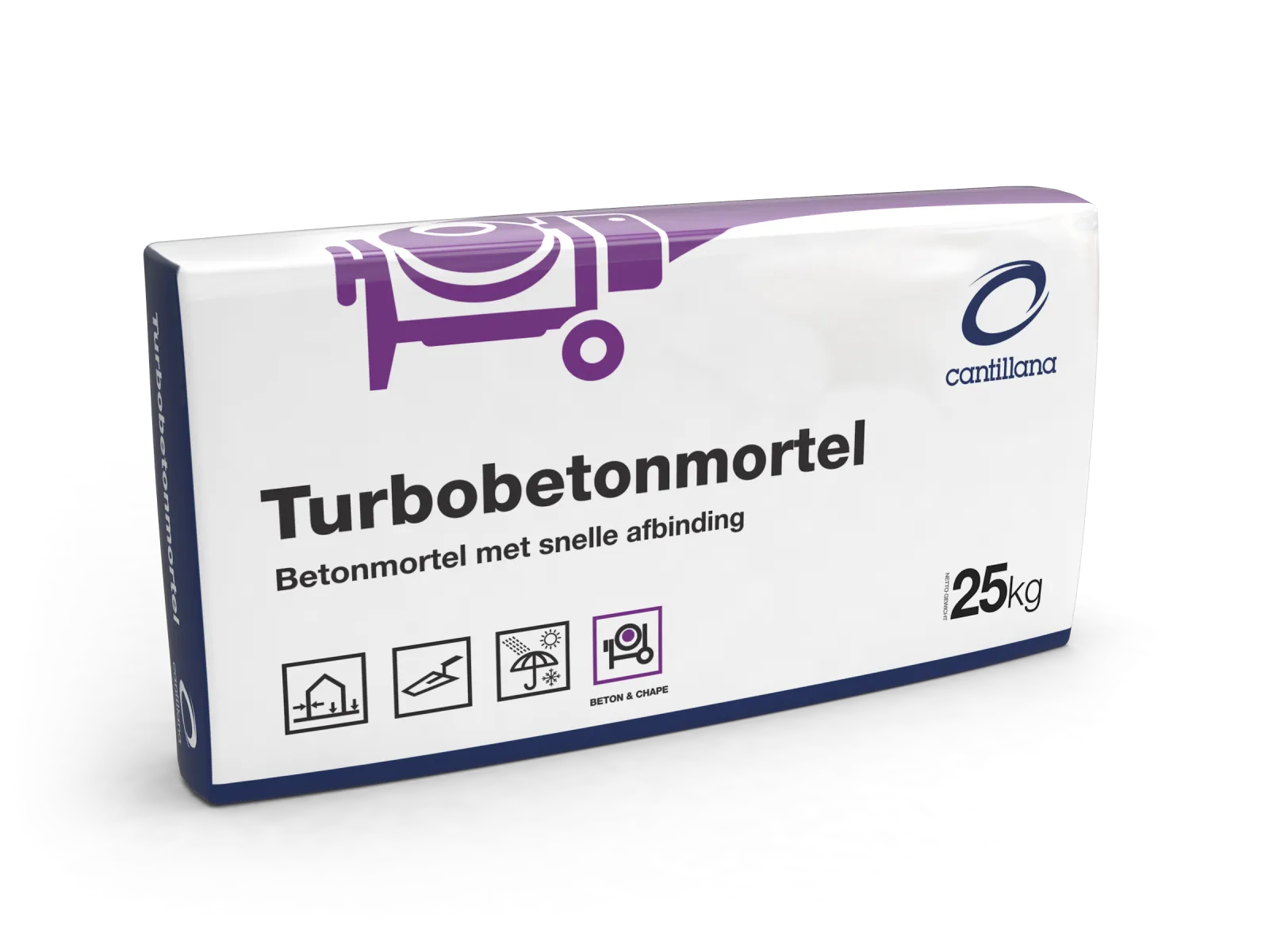 Cantillana Turbobetonmortel no mix NL PE zak 25kg