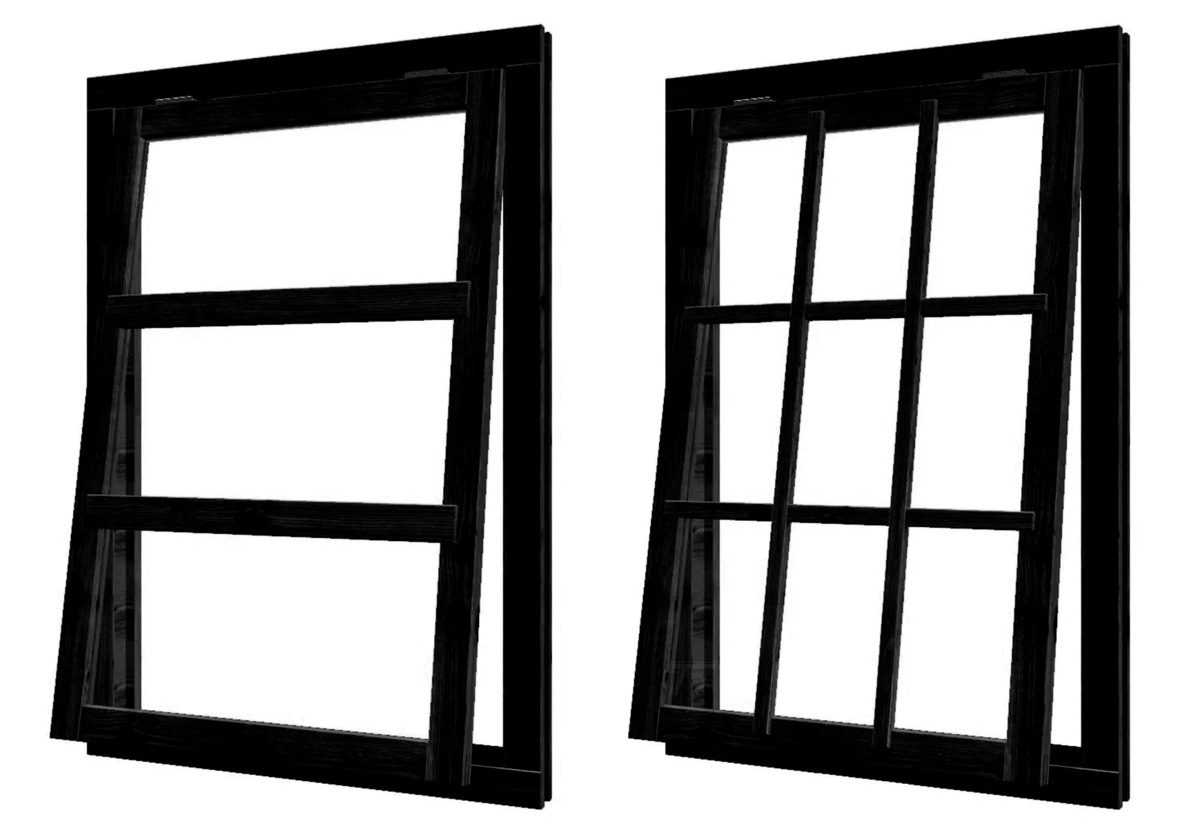 Excellent/Elegant Uitzetraam compleet Zwart (losse roedes)