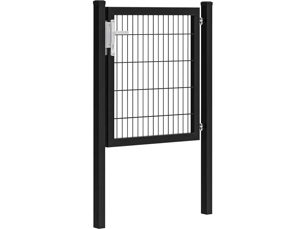 Hillfence met. enkele poort Premium+slot 100x100cm zwart